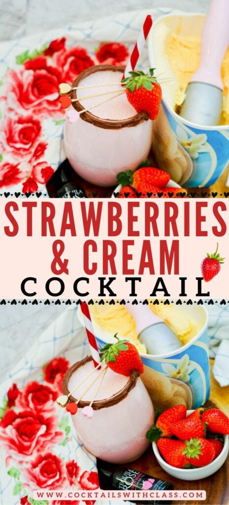 strawberries and cream cocktail