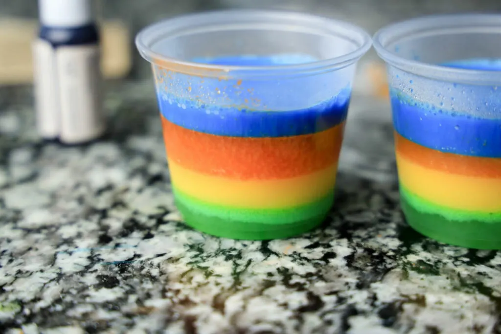 how to make Rainbow Jello Shots