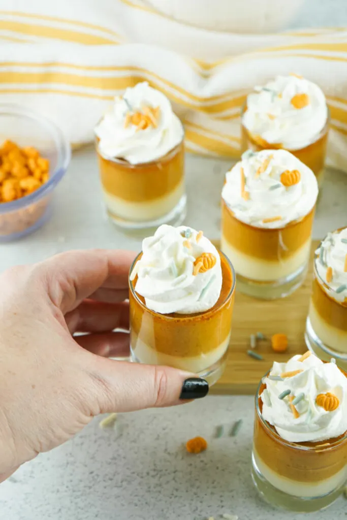 Pumpkin Cheesecake Pudding Shots