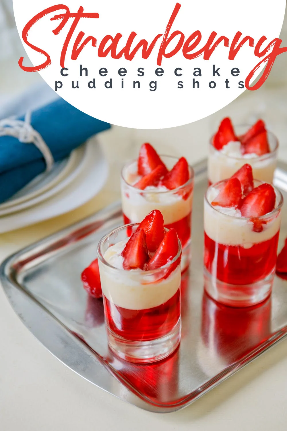 strawberry pudding shots