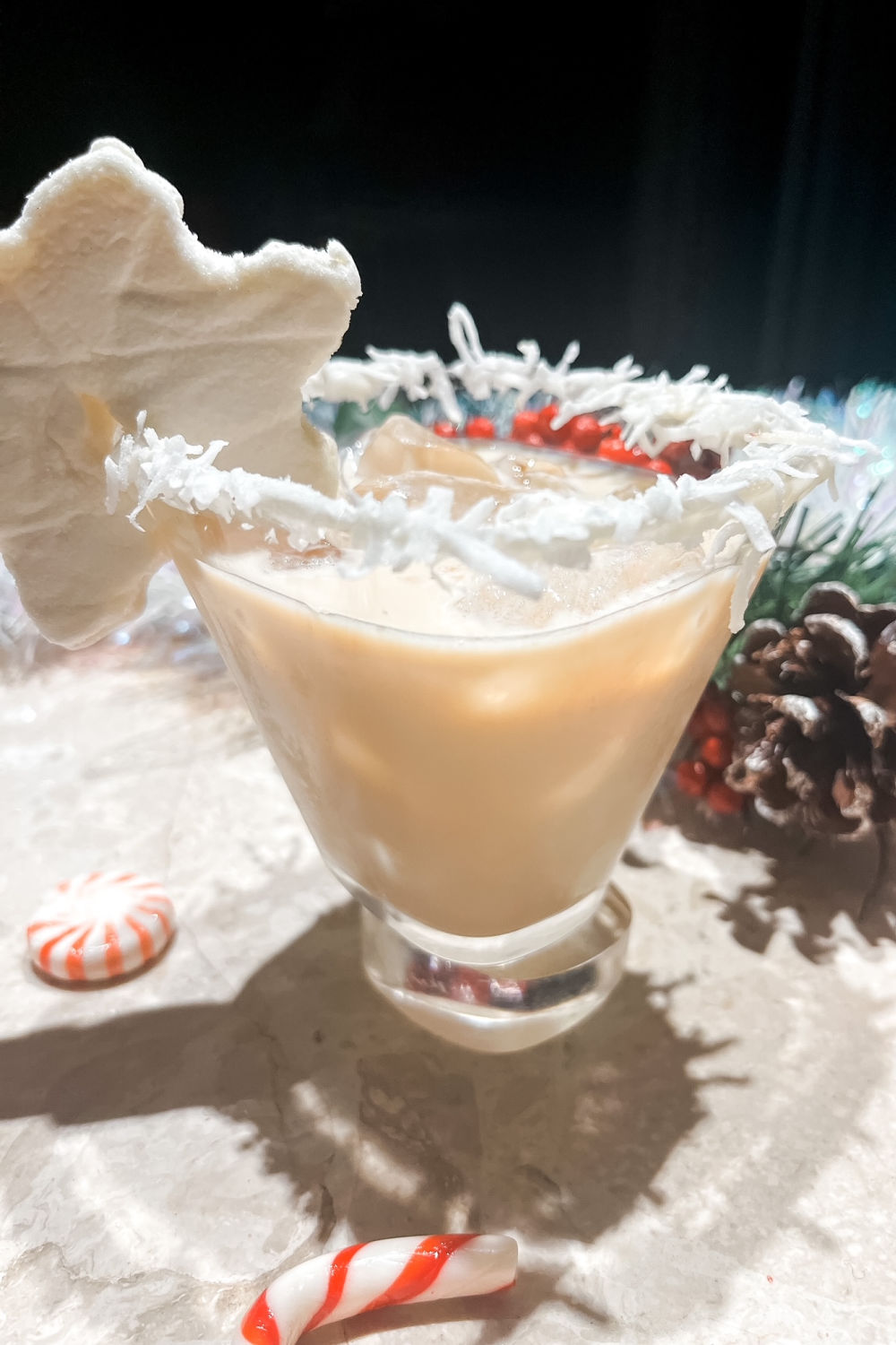Peppermint Snowwflake Martini