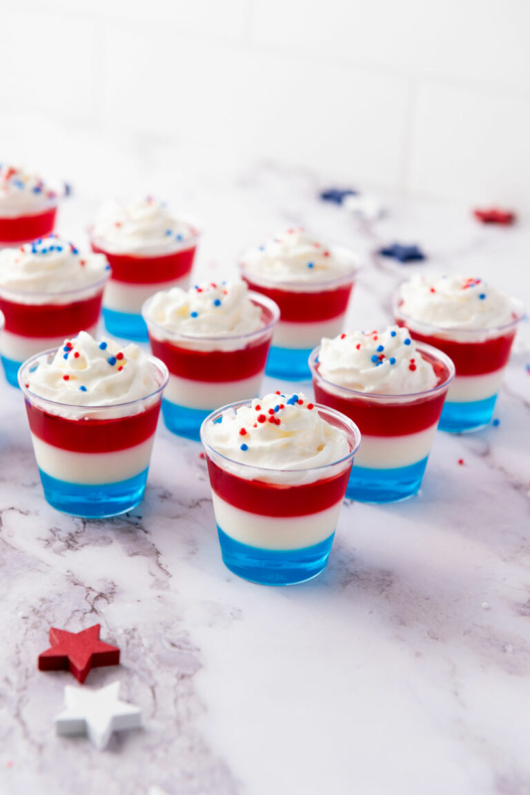 Red, White and Blue Jello Shots