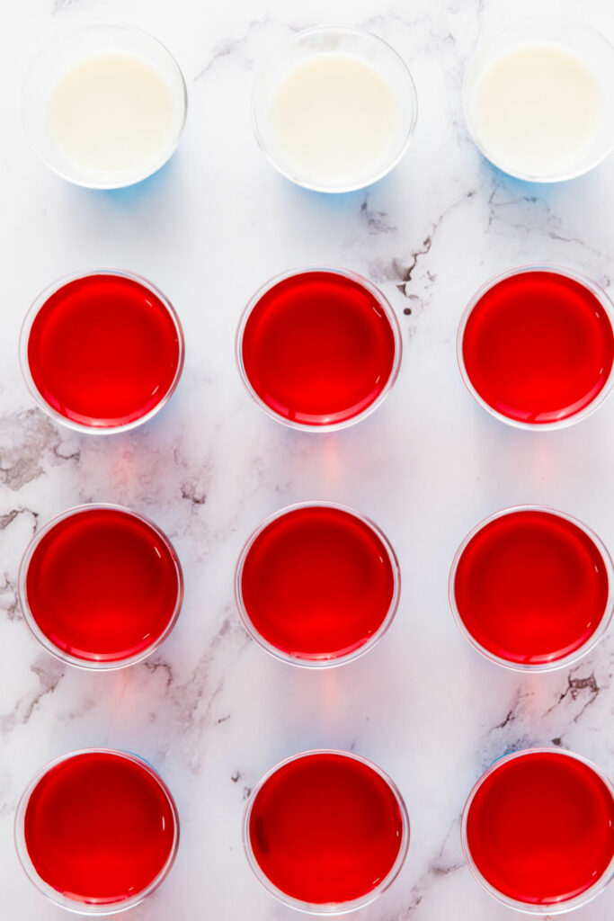 how to make red, white and blue jello shots