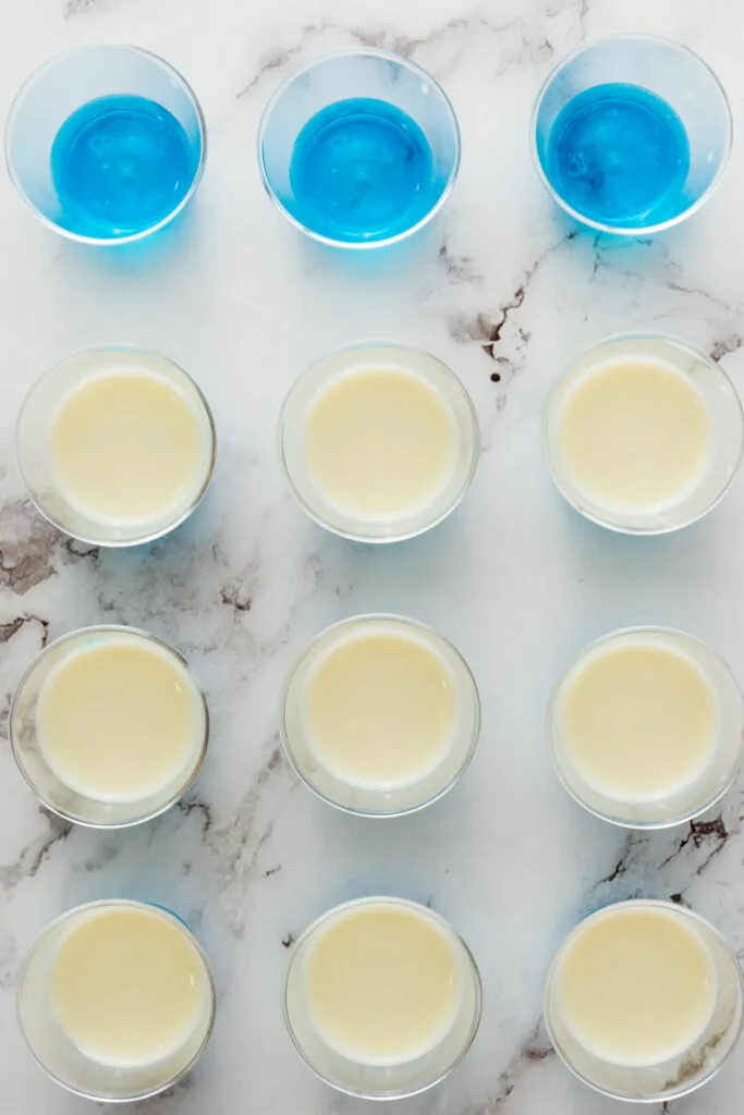 how to make red, white and blue jello shots