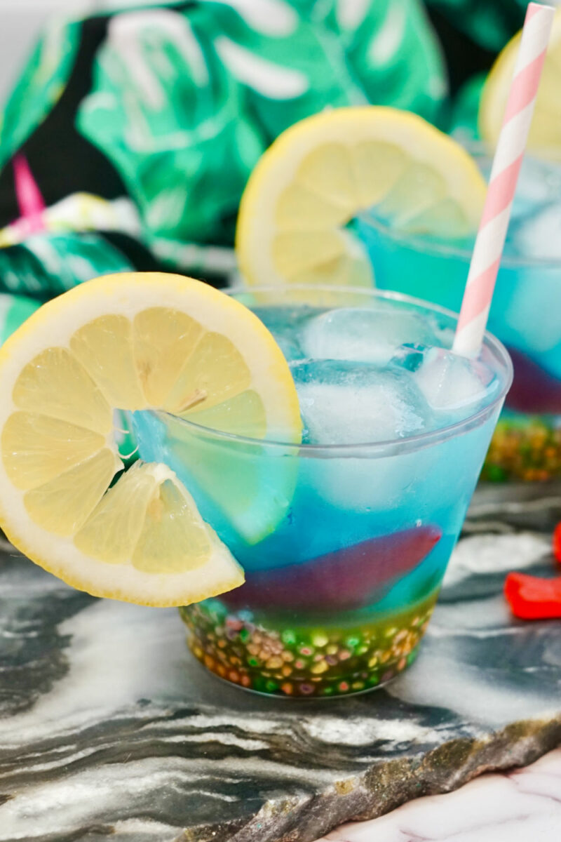 Easy Fish Bowl Cocktail (And Mocktail)
