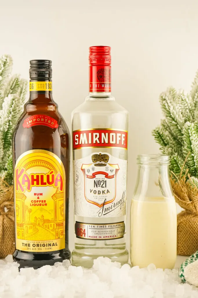 Festive White Russian Cocktail Ingredients