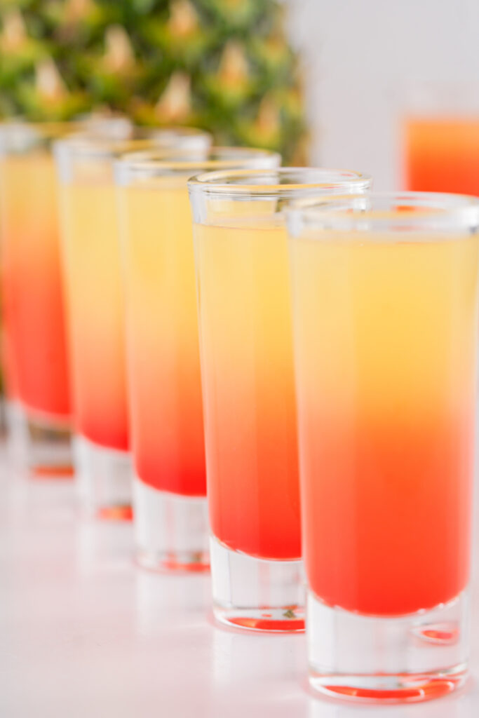 Pineapple Upside-Down Cake Shots