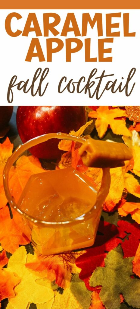 Caramel apple whiskey cocktail