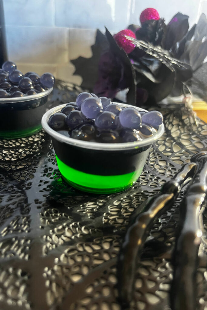 Black magic jello shots