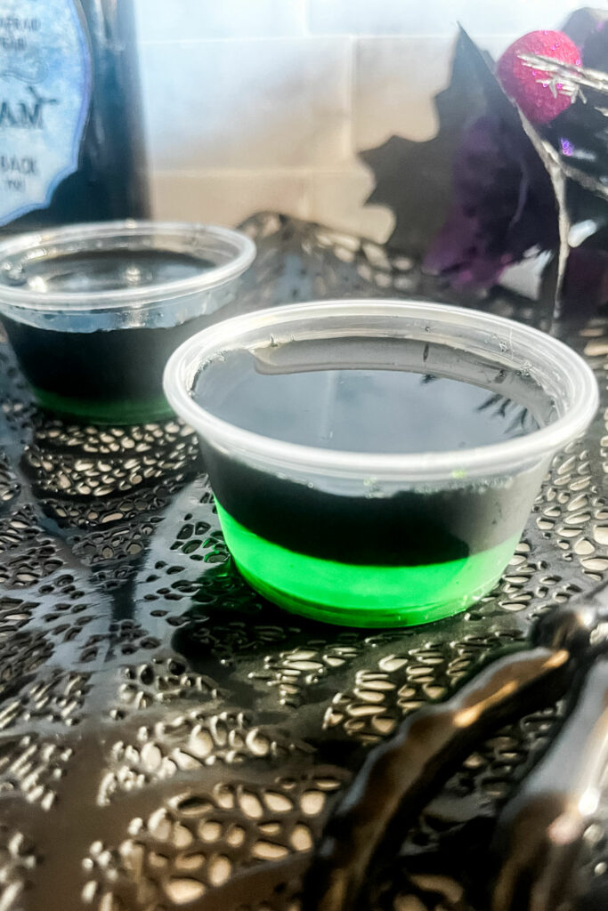 Black magic jello shots
