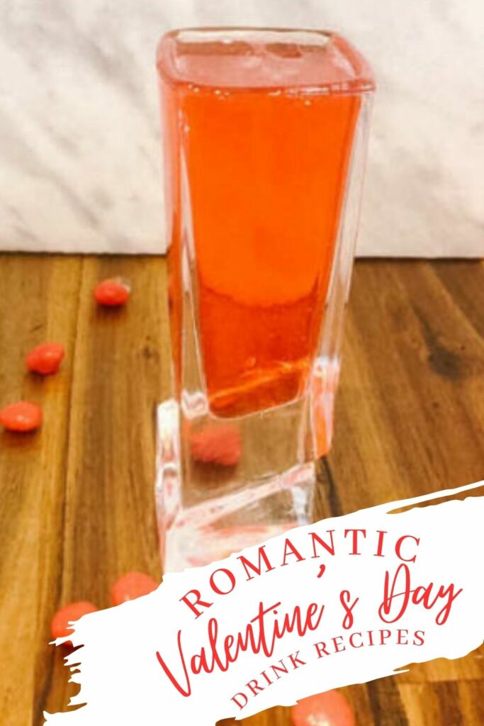 Red cinnamon heart shot