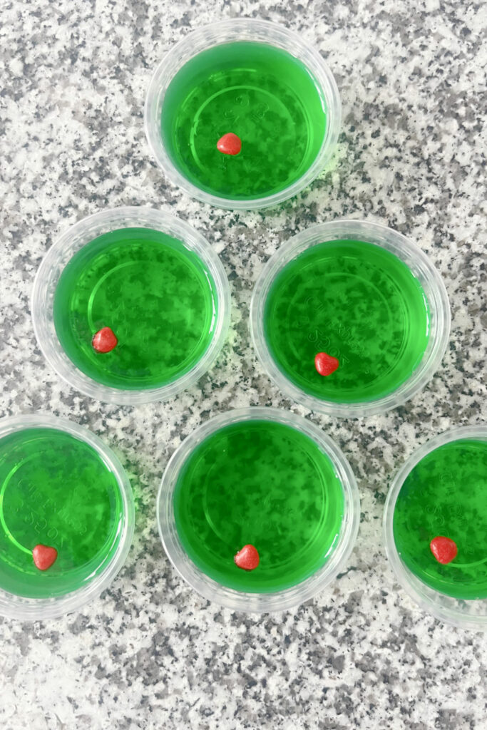 Grinch jello shots