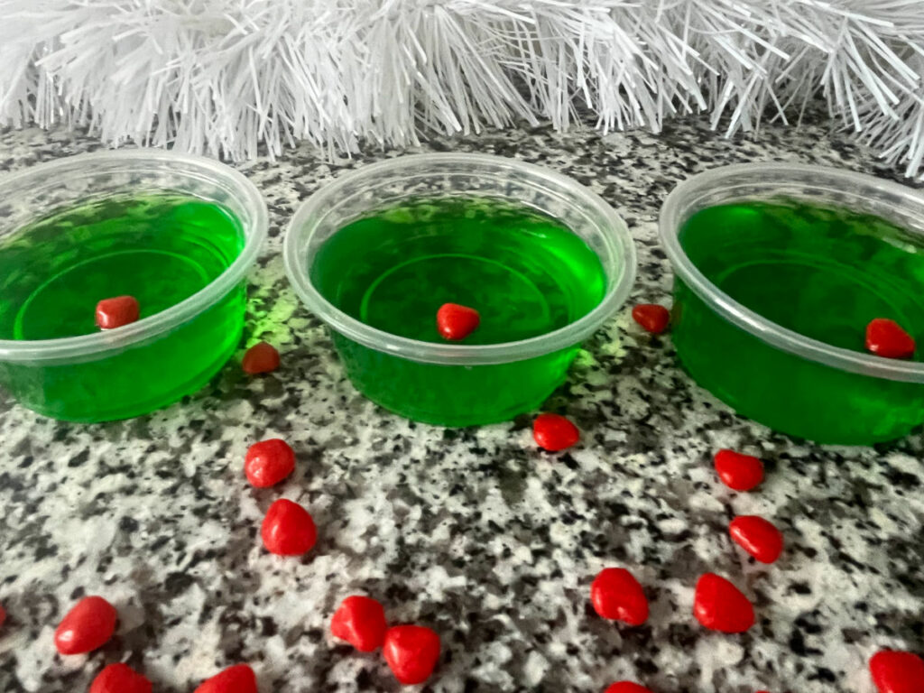 Grinch jello shots