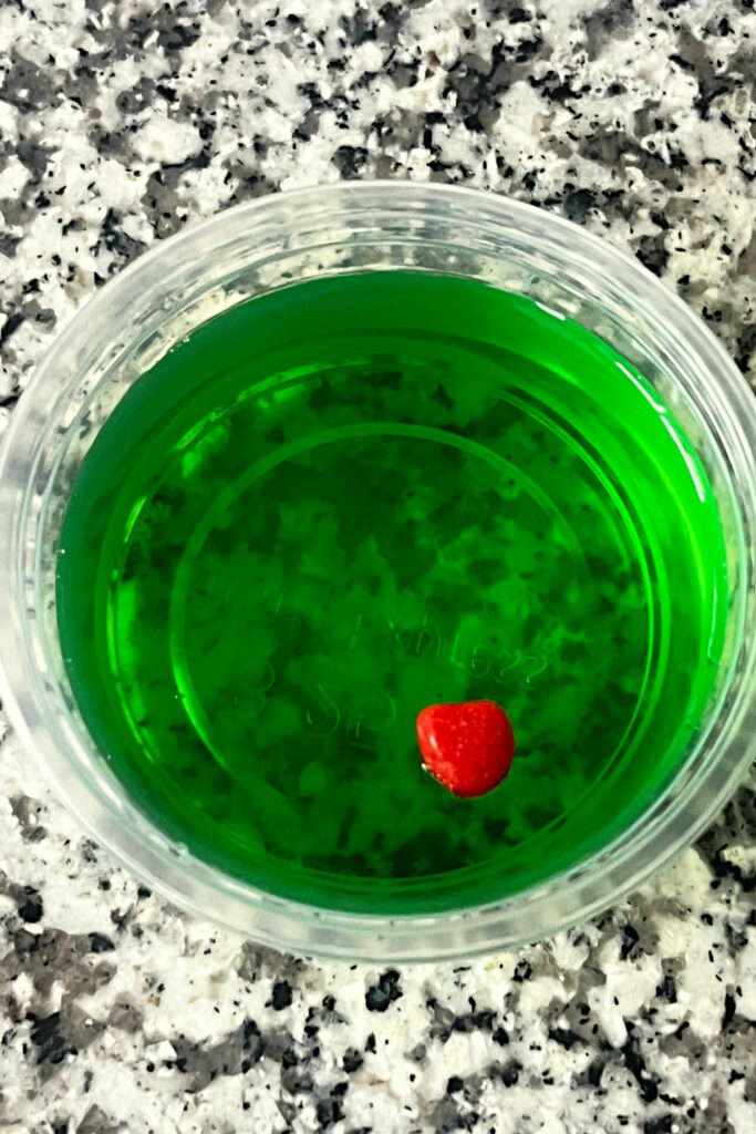 Grinch jelly shots
