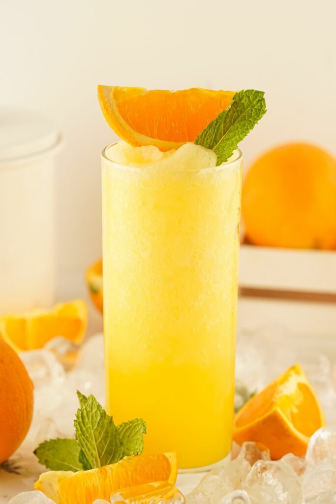 Frozen fuzzy navel drink 