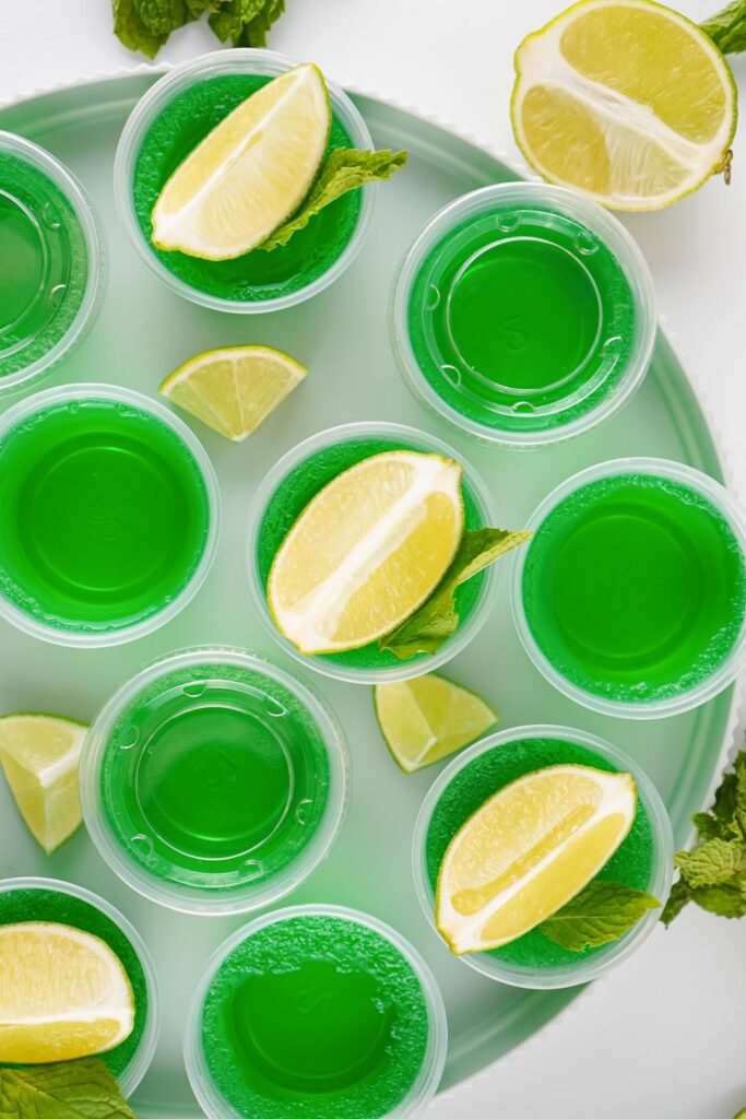 Moscow mule jelly shots
