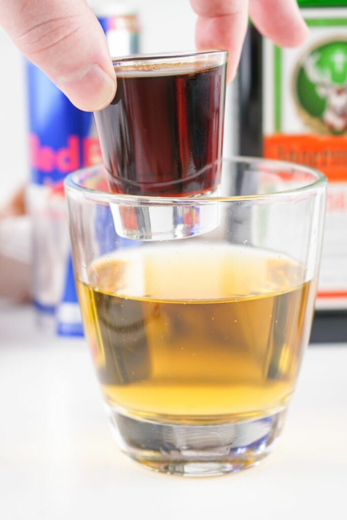 Traditional Jagerbomb shot