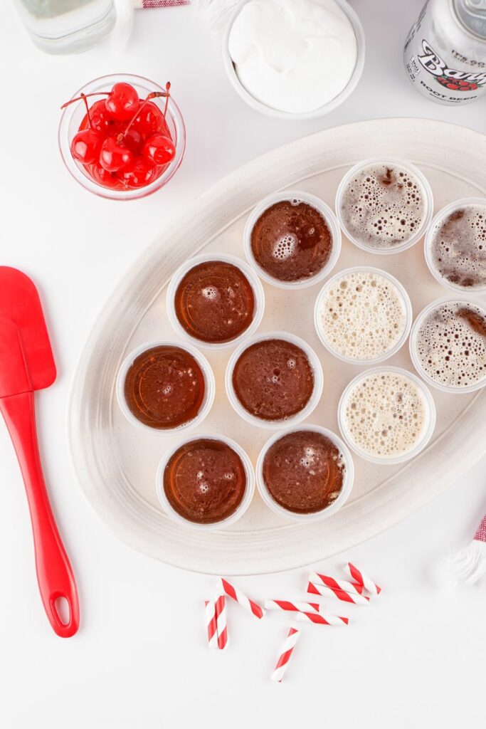 How to make root beer float jello shots