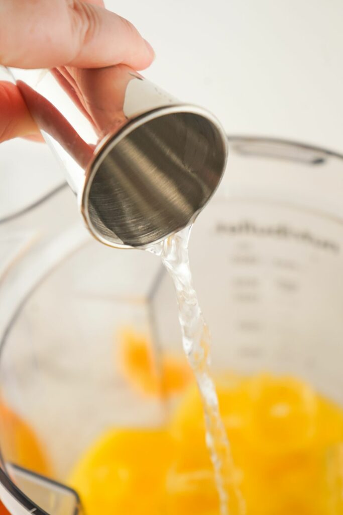 Frozen fuzzy navel drink
