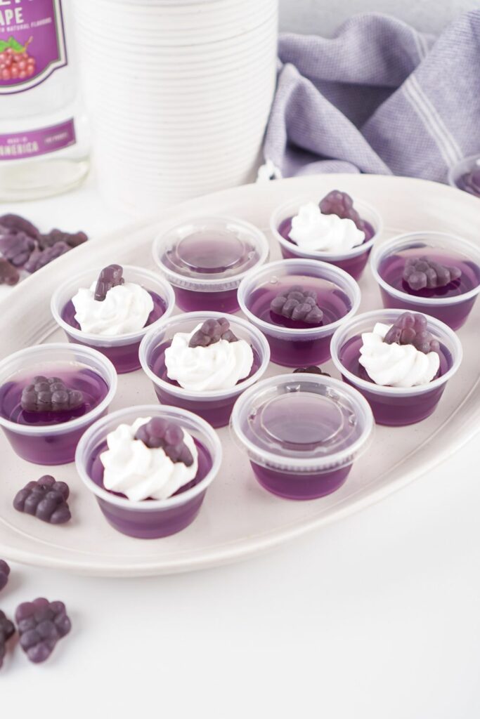 Grape jello shots