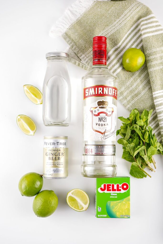 Moscow Mule jello shot ingredients
