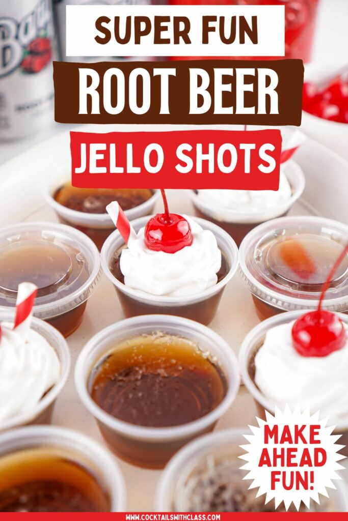 Root beer float jello shots