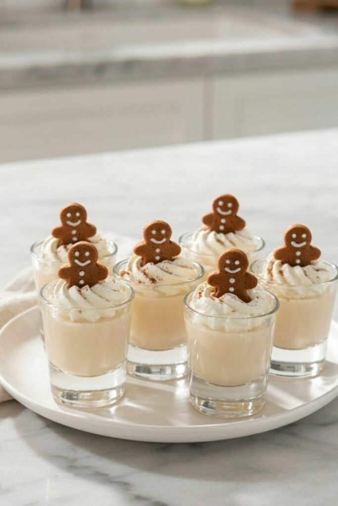 Gingerbread latte pudding shots