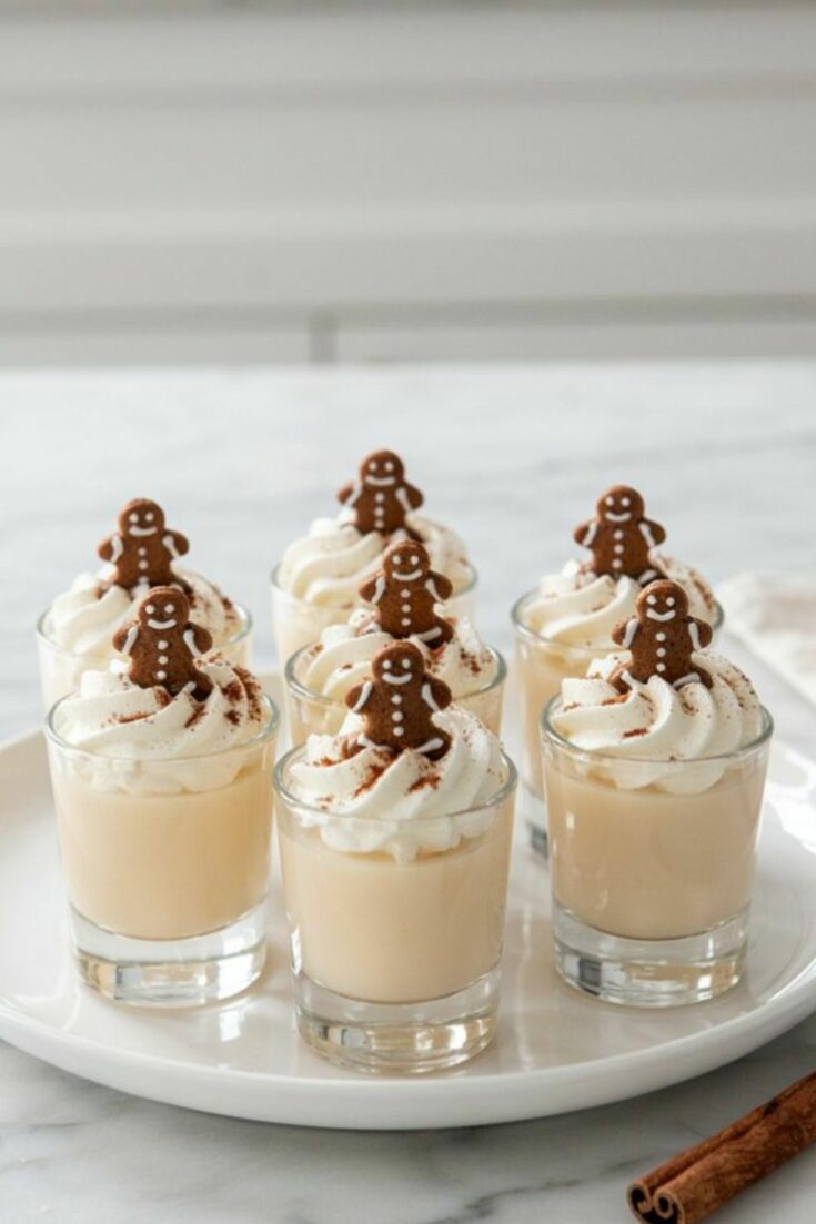 gingerbread latte pudding shots