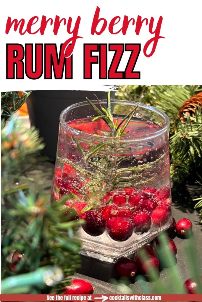 Merry berry rum fizz